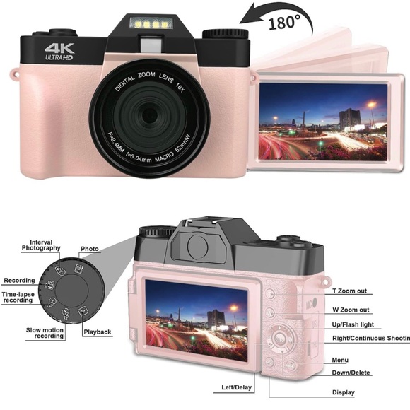 4K 48MP Digital Camera for Photography, Vlogging Camera for YouTube - Picture 2 of 5